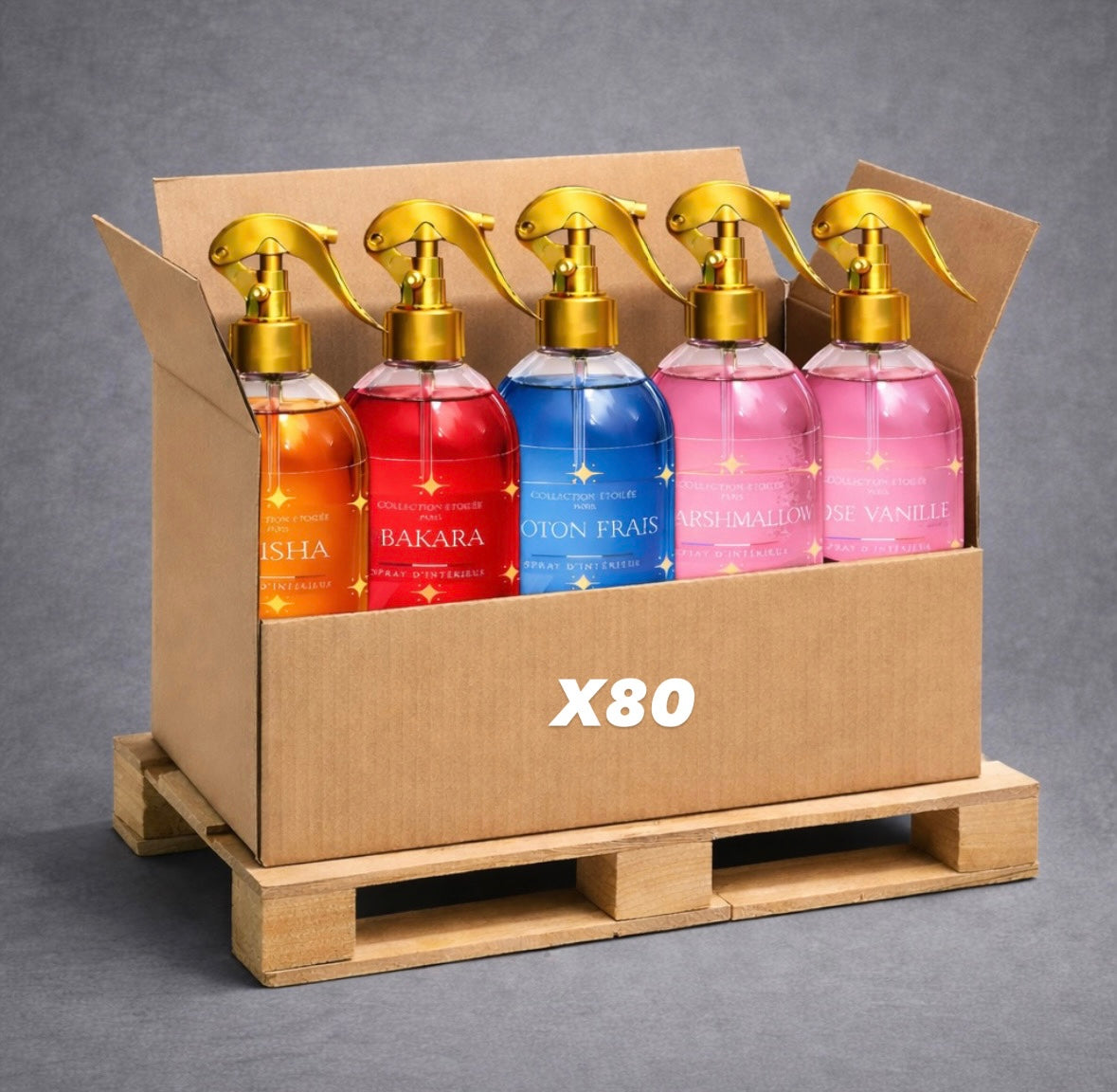 Lot de 80 spray textile - Collection étoilée